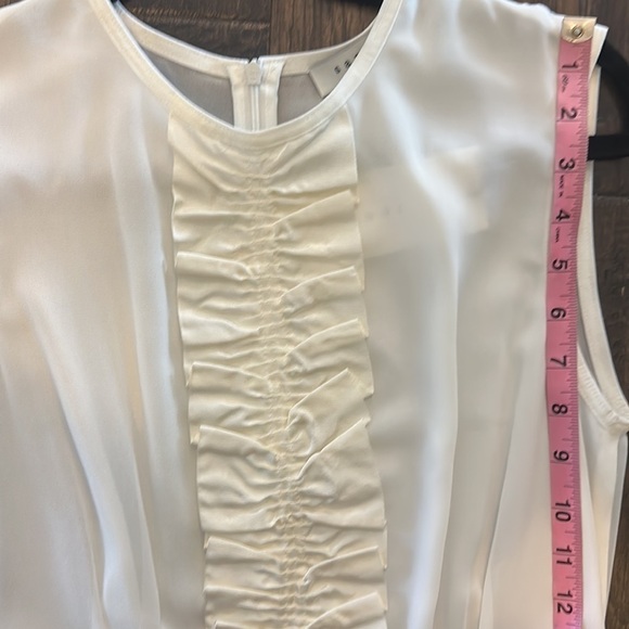 NWT Sandro Paris Cream Black Sleeveless Dress Size S - Picture 5 of 10